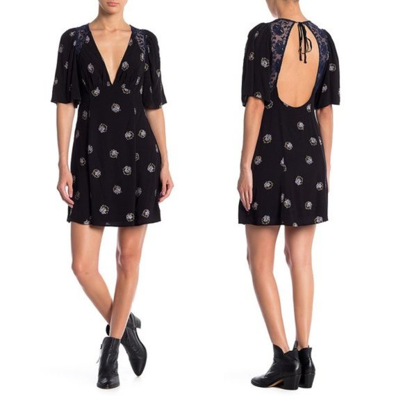 Free People Dresses & Skirts - Free People Mockingbird Embroidered  Minidress NWT